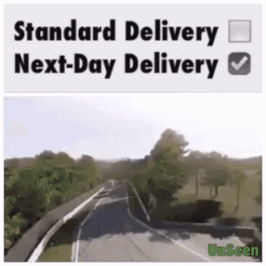 Funny Fedex next day delivery gif @PMSLweb.com