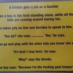 Blonde hired as a teacher funny joke – Funny Sunday picture gallery @PMSLweb.com