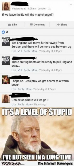 Funny facebook Brexit fail