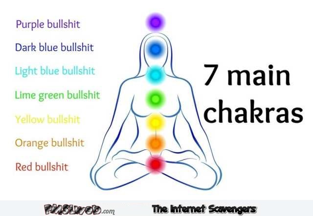 7 main chakras sarcastic humor @PMSLweb.com