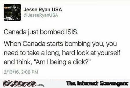 Canada just bombed Isis funny tweet – Friday comedy club @PMSLweb.com