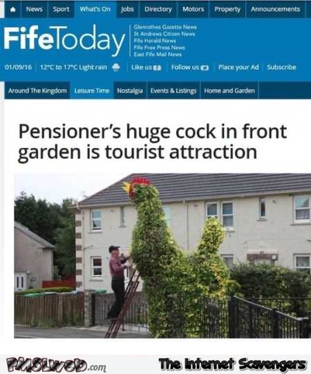 Pensioner’s huge cock is tourist attraction funny news @PMSLweb.com