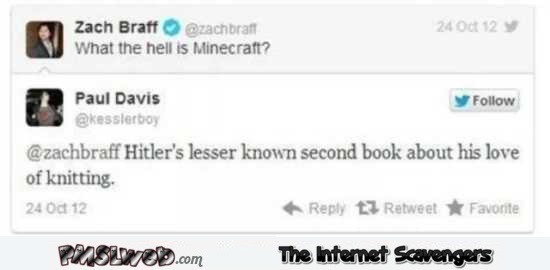 Funny Minecraft Hitler joke @PMSLweb.com