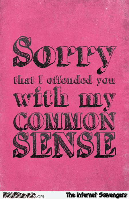 Sorry that I offended you with my common sense sarcastic quote @PMSLweb.com