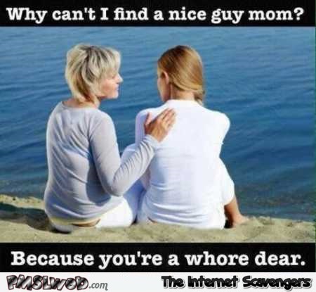 Why can’t I find a nice guy mom sarcastic meme – Evolving dismay of my twisted mind @PMSLweb.com