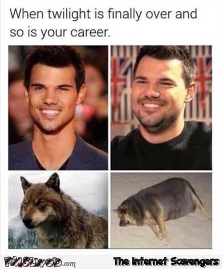 When twilight is over and so is your career funny meme @PMSLweb.com