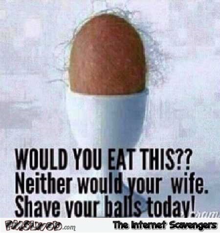 Shave your balls today adult humor @PMSLweb.com