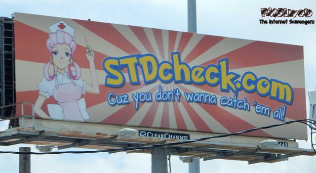 Funny STD check advertising with pokemon @PMSLweb.com