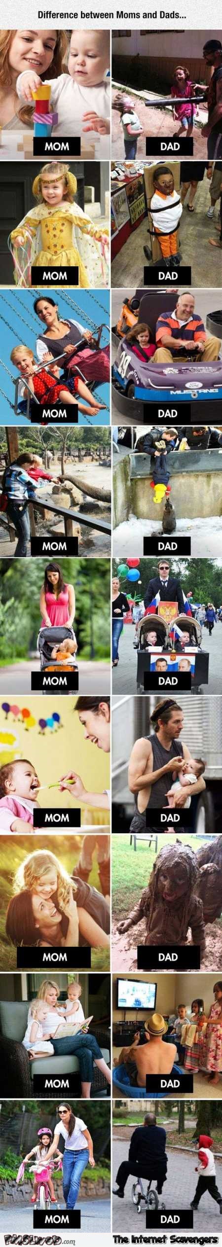 Mom versus dad humor @PMSLweb.com