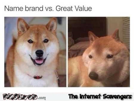 Name brand versus great value funny meme
