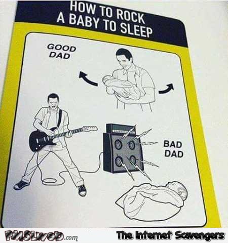 How to rock a baby to sleep humor @PMSLweb.com