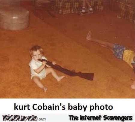 Kurt Cobain’s baby picture humor @PMSLweb.com