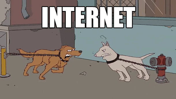 People on the internet versus in reality funny gif @PMSLweb.com