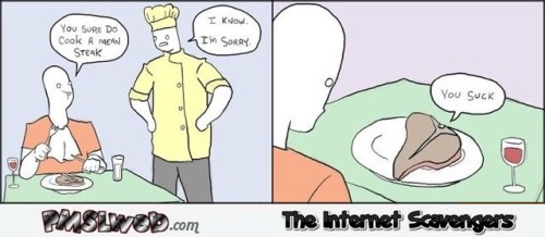 You make a mean steak funny cartoon @PMSLweb.com