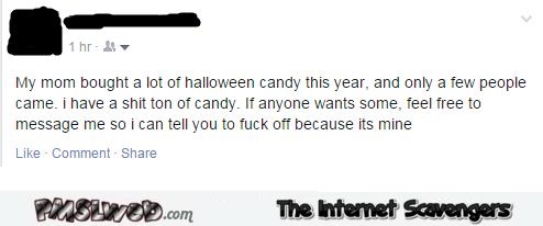 Funny Halloween Facebook status @PMSLweb.com