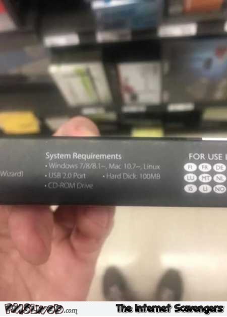 Funny system requirements fail