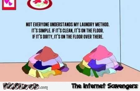 Not everyone understands my laundry method humor @PMSLweb.com