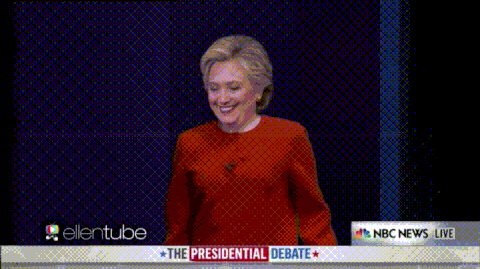 Funny Trump and Clinton debate dancing gif @PMSLweb.com