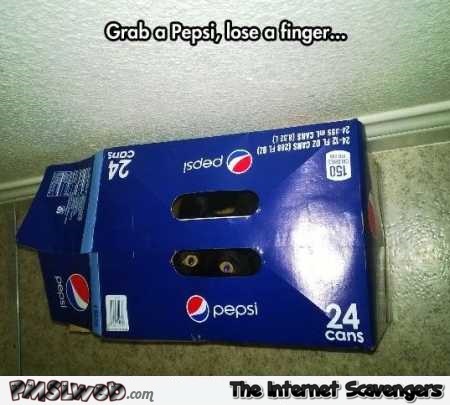Grab a Pepsi lose a finger funny cat meme