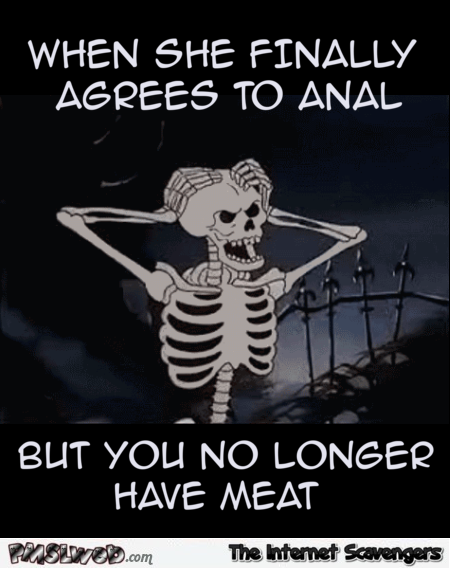 When she finally agrees to anal Halloween adult humor @PMSLweb.com