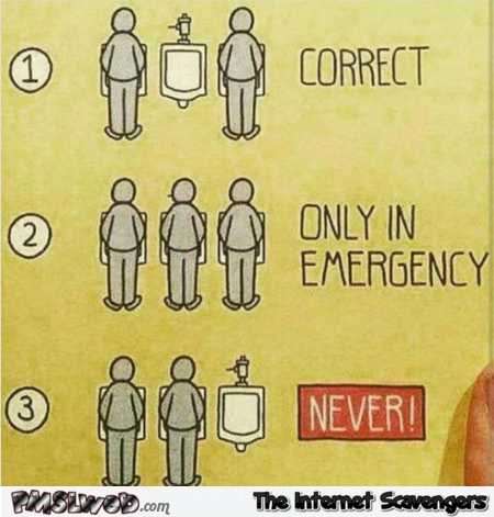 How to use an urinal humor @PMSLweb.com