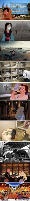 Disney characters in real life situations