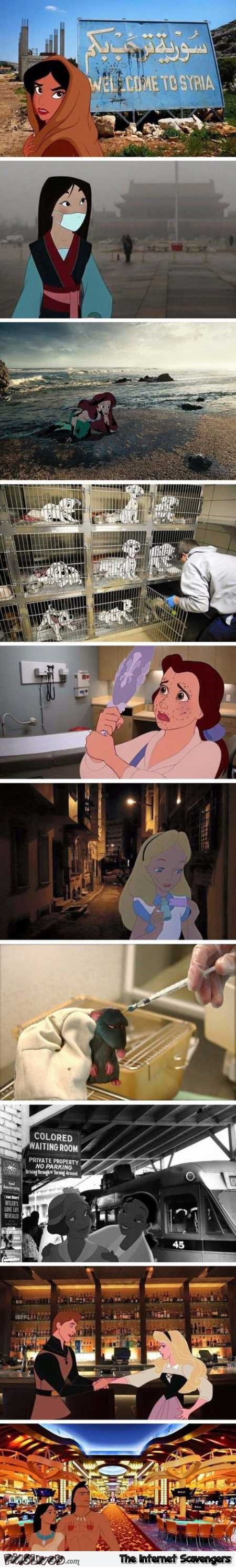 Disney characters in real life situations @PMSLweb.com