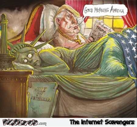 America the morning after the election funny cartoon @PMSLweb.com