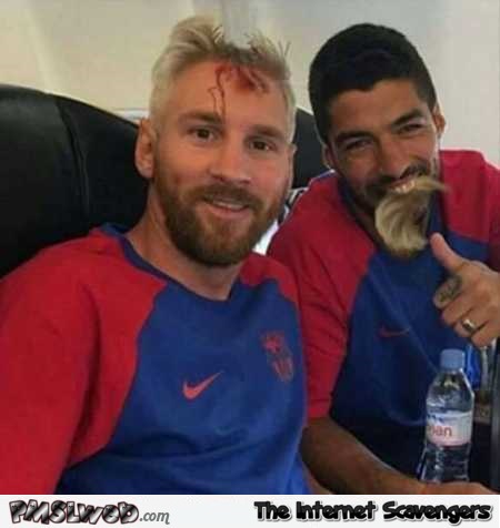 Messi and Suarez funny Halloween picture – Hysterical Hump day @PMSLweb.com