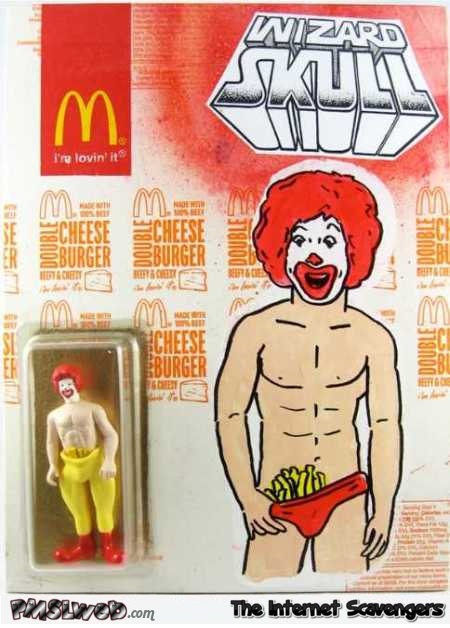 WTF funny Ronald McDonald action figure @PMSLweb.com