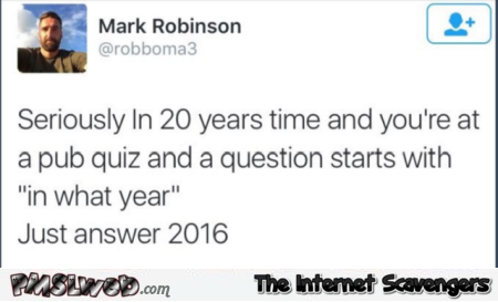 Just answer 2016 funny tweet