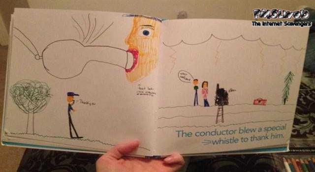 Funny kid’s whistle drawing fail
