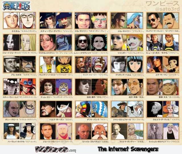 One piece characters real life look alikes @PMSLweb.com