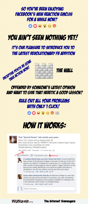 Funny new Facebook build a wall emoji