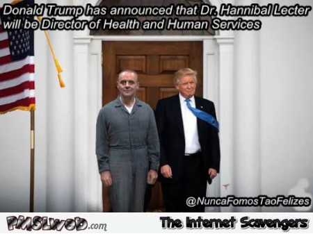 Trump hires Hannibal Lecter funny meme – Funny Sunday balderdash @PMSLweb.com