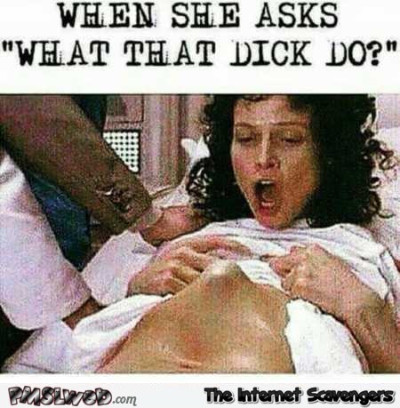 When she asks what that dick do adult humor @PMSLweb.com