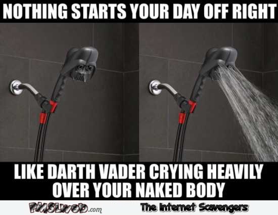Funny Darth Vader shower meme