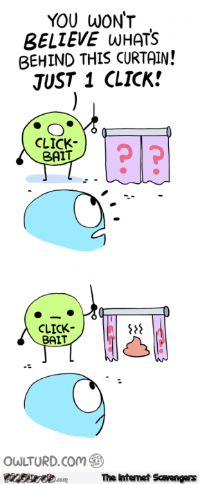 Truth about clickbait funny comic