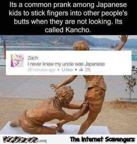 Japanese kids tick fingers in other people�s butts funny meme @PMSLweb.com