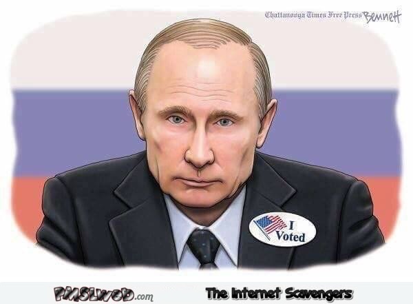 Putin I voted funny cartoon @PMSLweb.com