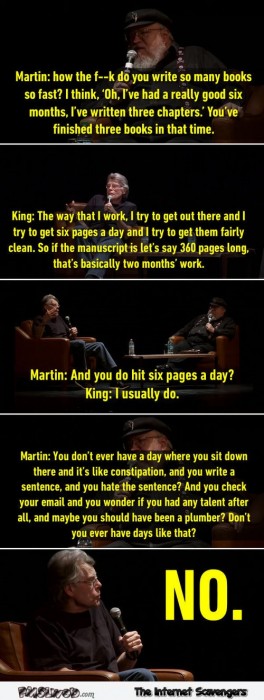 Stephen King versus George RR Martin funny interview