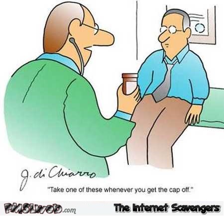 Funny medical prescription pills cartoon @PMSLweb.com