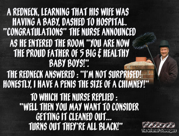 Redneck having a baby funny adult joke @PMSLweb.com