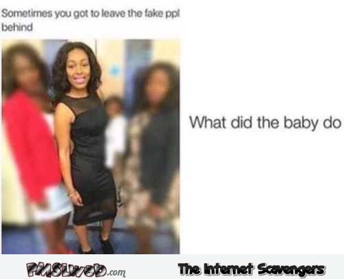 Blurring out the baby in a photo funny meme @PMSLweb.com