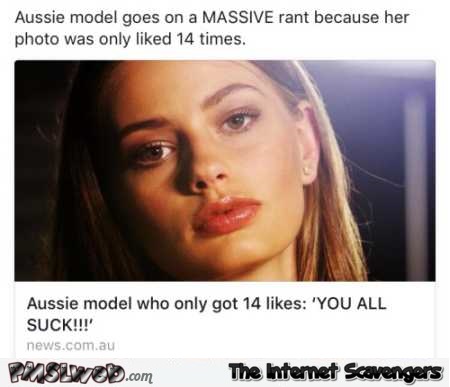 Aussie model goes on a massive rant funny news fail @PMSLweb.com