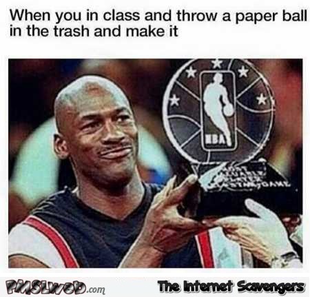 When you throw a paper in the trash and make it funny meme – Amusing Wednesday pictures @PMSLweb.com