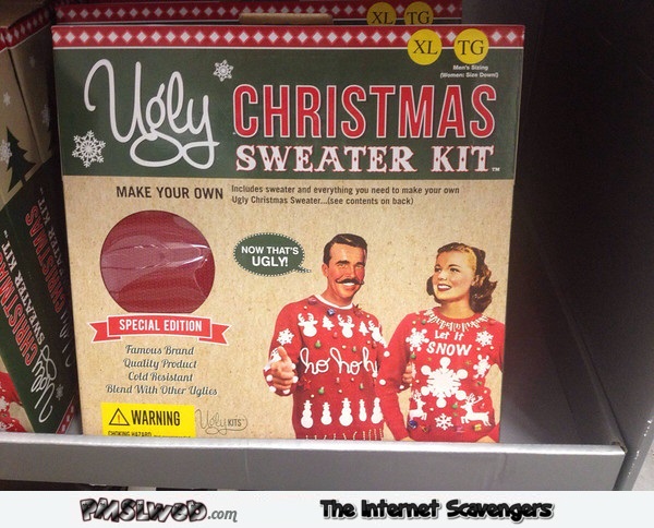 Funny ugly Christmas sweater kit @PMSLweb.com