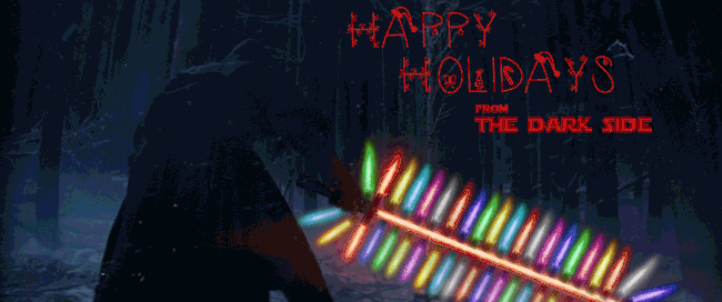 Happy holidays from the dark side gif @PMSLweb.com