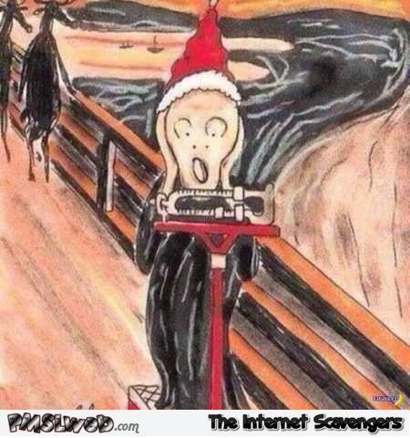 Funny screaming after Christmas painting @PMSLweb.com