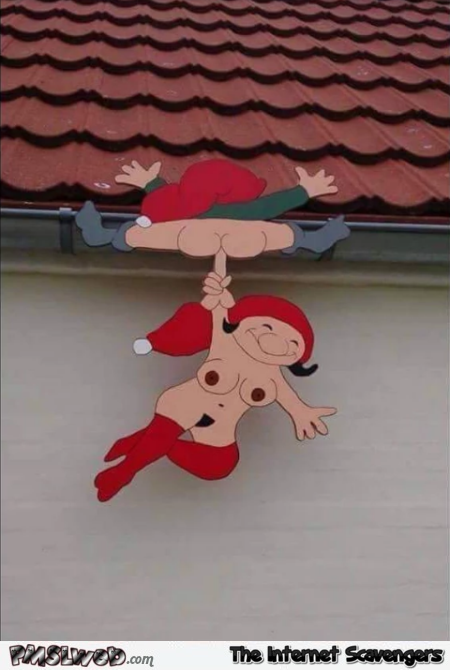 Funny naughty Christmas decoration @PMSLweb.com